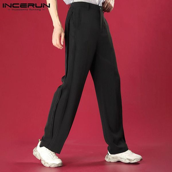 men's pants incerun 2021 high-waisted western style suit solid leisure loose straight fashion trousers wear long s-5xl, Black
men's pants incerun 2021 high-waisted western style suit solid leisure loose straight fashion trousers wear long s-5xl, Black