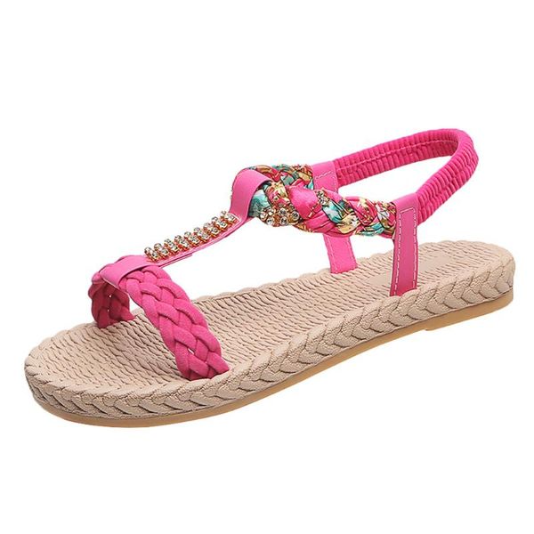 women's summer open-toe sandals bohemian rhinestone flat elastic band beach shoe glitter slippers womens flat#310, Black
women's summer open-toe sandals bohemian rhinestone flat elastic band beach shoe glitter slippers womens flat#310, Black