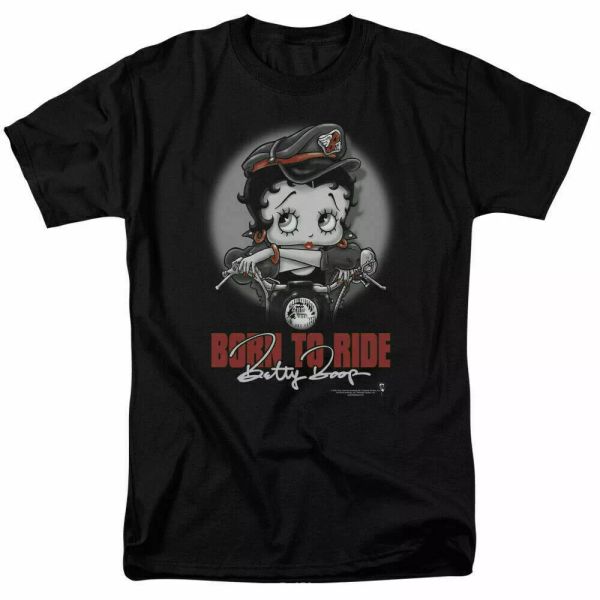 Betty Boop Born to Ride T Shirt Mens Licensed Cartoon Merchandise Classic Black, White;black
Betty Boop Born to Ride T Shirt Mens Licensed Cartoon Merchandise Classic Black, White;black