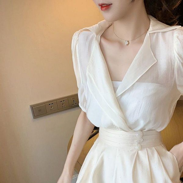 summer fashion suit v neck womens tracksuits casual chiffon high waist wide leg shorts two pieces set z159, Gray
summer fashion suit v neck womens tracksuits casual chiffon high waist wide leg shorts two pieces set z159, Gray