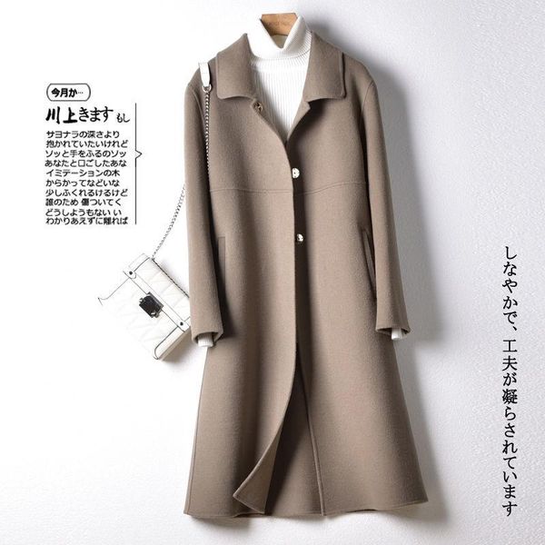 women's wool & blends 2021 women autumn winter korean solid long blend coat ladies fashion loose sleeve thick outwear plus size 3xl w88, Black
women's wool & blends 2021 women autumn winter korean solid long blend coat ladies fashion loose sleeve thick outwear plus size 3xl w88, Black