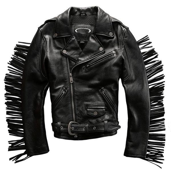 men's leather & faux tassels true punk rock motobike motorcycle locomotive haulage motor cool fashion coat man male black jacket
men's leather & faux tassels true punk rock motobike motorcycle locomotive haulage motor cool fashion coat man male black jacket