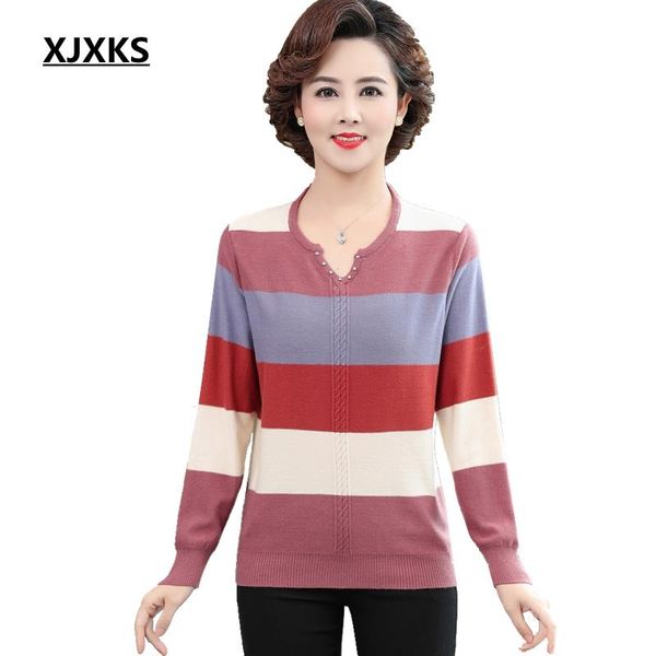 women's sweaters xjxks women pullover sweater 2021 autumn large size stripe basic wool fashion knitted, White;black
women's sweaters xjxks women pullover sweater 2021 autumn large size stripe basic wool fashion knitted, White;black