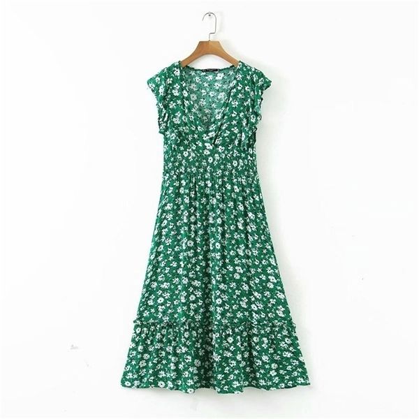 women v neck flower print ruffles green midi dress elegant shrink fold design vestidos chic brand party dresses ds3576 210420, Black;gray
women v neck flower print ruffles green midi dress elegant shrink fold design vestidos chic brand party dresses ds3576 210420, Black;gray