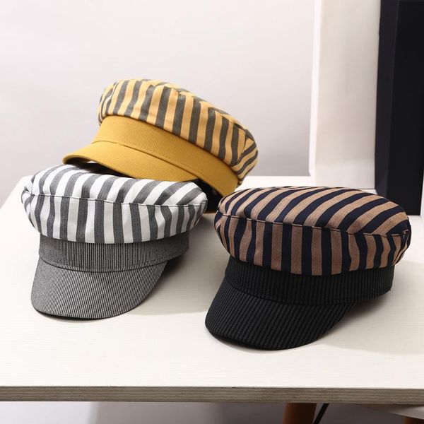 leisure stripe flat beret caps 2021 arrival cotton spring summer hats for women fashion female headwear gorras &, Yellow
leisure stripe flat beret caps 2021 arrival cotton spring summer hats for women fashion female headwear gorras &, Yellow