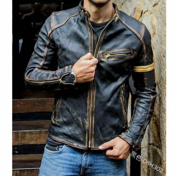 men's jackets 2021 comércio exterior europeu e americano masculino jaqueta de couro juventude gola do punk motocicleta, Black;brown
men's jackets 2021 comércio exterior europeu e americano masculino jaqueta de couro juventude gola do punk motocicleta, Black;brown