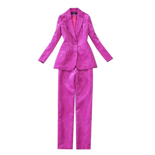 rose red casual autumn suit pants set 2021 stylish slim high-quality single-breasted blazer feminine office elegant trousers women's su, White;black
rose red casual autumn suit pants set 2021 stylish slim high-quality single-breasted blazer feminine office elegant trousers women's su, White;black