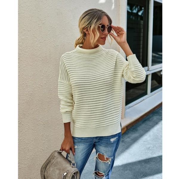 women's sweaters 2021 autumn and winter solid color turtleneck long sleeve comfortable pullover sweater casual slim wn*, White;black
women's sweaters 2021 autumn and winter solid color turtleneck long sleeve comfortable pullover sweater casual slim wn*, White;black