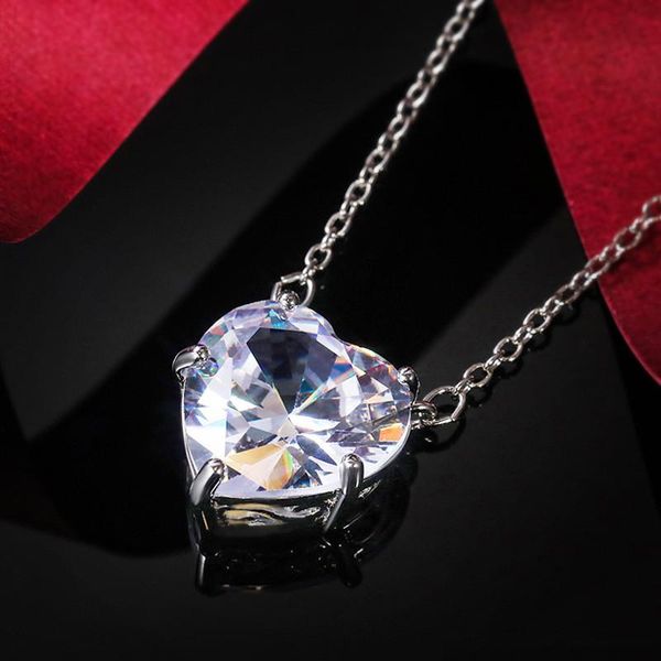 chains wukalo luxury big crystal heart cz women pendant necklaces simple versatile female party gift daily wear statement jewelry, Silver
chains wukalo luxury big crystal heart cz women pendant necklaces simple versatile female party gift daily wear statement jewelry, Silver