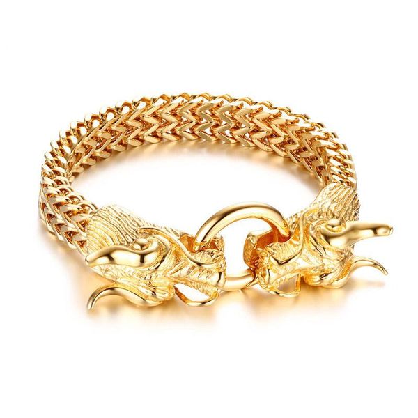 charm bracelets 316l stainless steel men dragon head gold bracelet personality cool bone chains boys hip hop rock bangle male punk brace lac, Golden;silver
charm bracelets 316l stainless steel men dragon head gold bracelet personality cool bone chains boys hip hop rock bangle male punk brace lac, Golden;silver