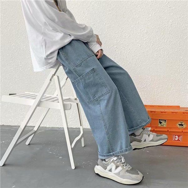men's jeans pr casual fashion trousers men loose 2021 autumn pants streetwear korean hip hop, Blue
men's jeans pr casual fashion trousers men loose 2021 autumn pants streetwear korean hip hop, Blue