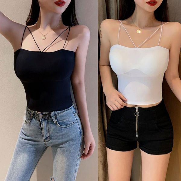 women's tanks & camis cami sleeveless spaghetti strap push up padded solid color camisole, White
women's tanks & camis cami sleeveless spaghetti strap push up padded solid color camisole, White