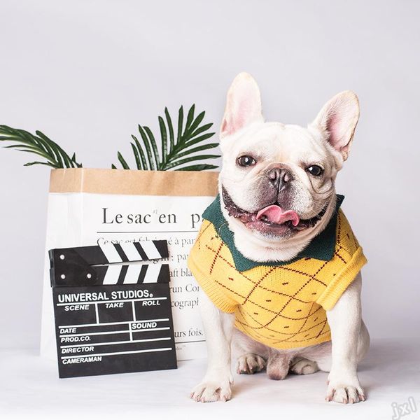 pet puppy woolen cute lovely yellow dogs cat clothes 2021 spring and autumn dog sweater pineapple-shaped knitted apparel
pet puppy woolen cute lovely yellow dogs cat clothes 2021 spring and autumn dog sweater pineapple-shaped knitted apparel