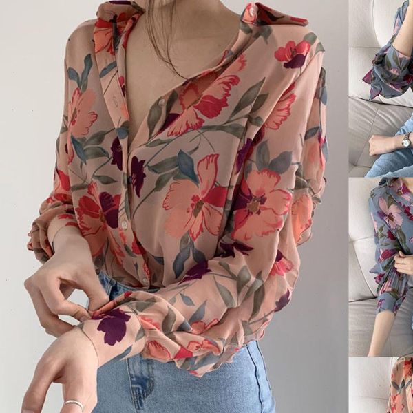 40 chiffon plus size women shirts long puff sleeve printed v neck vintage floral ladies button, White
40 chiffon plus size women shirts long puff sleeve printed v neck vintage floral ladies button, White
