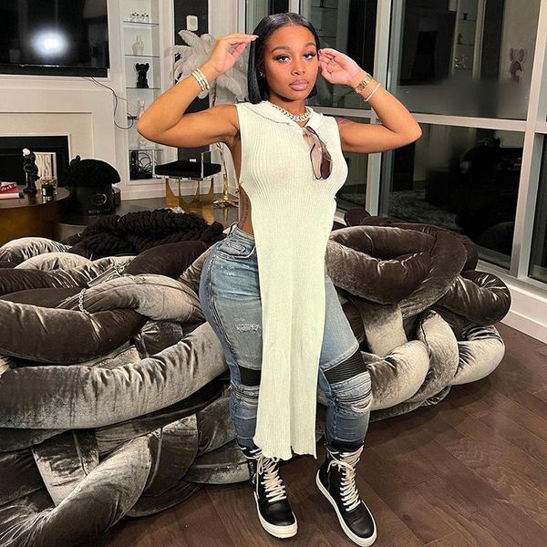 casual dresses dsmtrc summer hoodie dress women high street knitted hipster side split sleeveless elastic wild y2k super long, Black;gray
casual dresses dsmtrc summer hoodie dress women high street knitted hipster side split sleeveless elastic wild y2k super long, Black;gray