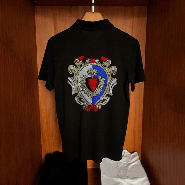 short sleeve unique korean mens polos style breathable lightweight youth slim business summer polo shirt cartoon rhinestone desig, White;black
short sleeve unique korean mens polos style breathable lightweight youth slim business summer polo shirt cartoon rhinestone desig, White;black