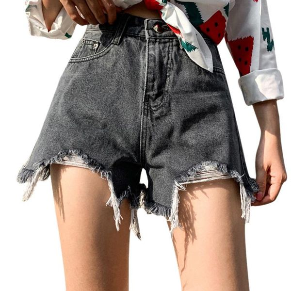 women's shorts summer casual denim women high waist fur-lined leg-openings jeans girls ladies short, White;black
women's shorts summer casual denim women high waist fur-lined leg-openings jeans girls ladies short, White;black