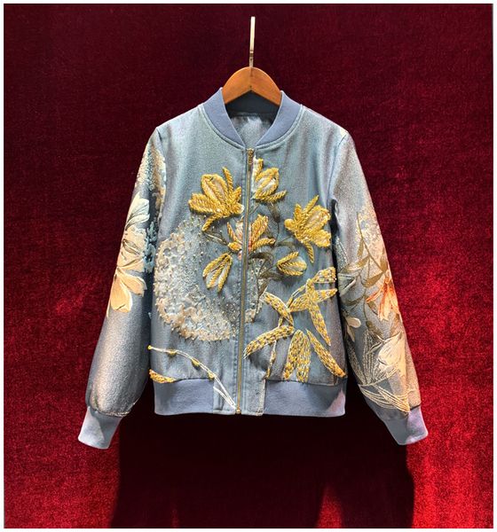 women's jackets european and american women's clothing autumn style long-sleeved heavy duty beaded jacquard printing fashion coat, Black;brown
women's jackets european and american women's clothing autumn style long-sleeved heavy duty beaded jacquard printing fashion coat, Black;brown