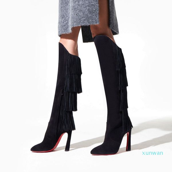 perfect woman boots red bottom boot black suede genuine leather winter lady 100mm high heels boot luxurious tall boot with box
perfect woman boots red bottom boot black suede genuine leather winter lady 100mm high heels boot luxurious tall boot with box