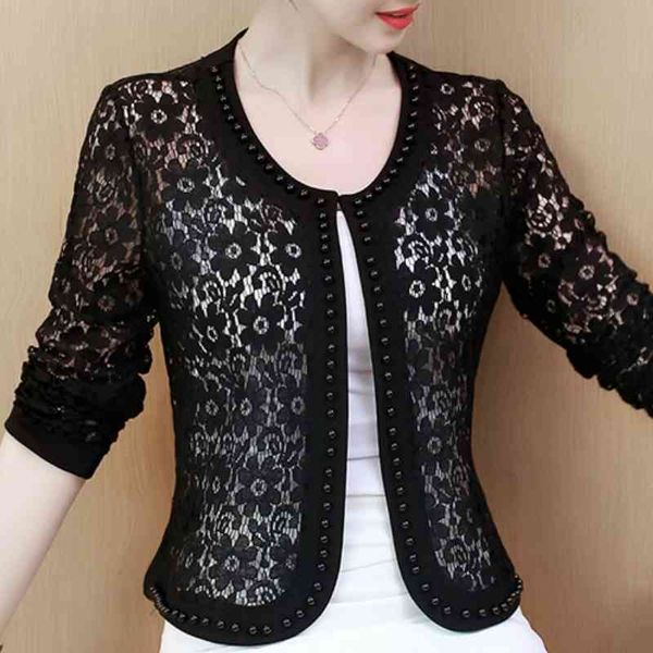 women jacket long sleeve black hollow lace fashion 's s coats and s clothing b239 210602, Black;brown
women jacket long sleeve black hollow lace fashion 's s coats and s clothing b239 210602, Black;brown