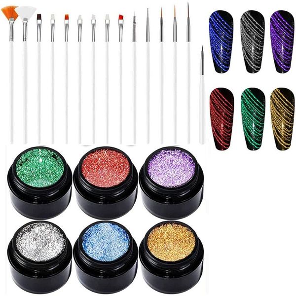 nail art kits 6 colors spider gel set glitter polish paint brush disco wire drawing uv/led diamond elastic line
nail art kits 6 colors spider gel set glitter polish paint brush disco wire drawing uv/led diamond elastic line