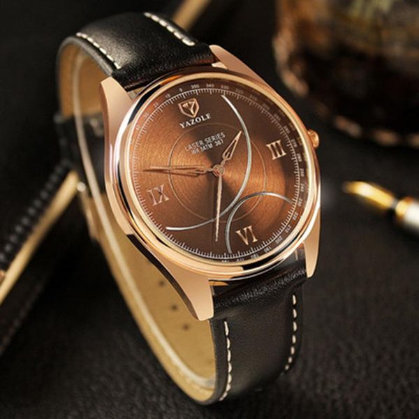 wristwatches yazole famous men watches fashion leisure dress quartz watch business leather male clock relogio masculino, Slivery;brown
wristwatches yazole famous men watches fashion leisure dress quartz watch business leather male clock relogio masculino, Slivery;brown