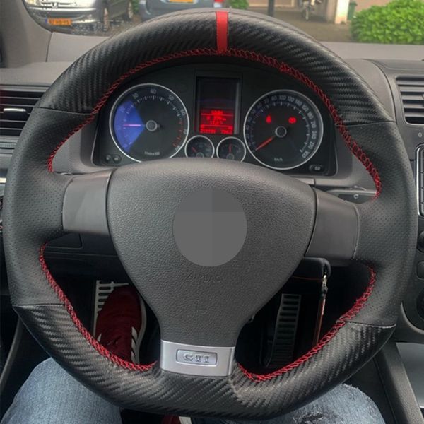 car steering wheel cover non-slip black carbon fiber leather for volkswagen golf 5 mk5 gti vw golf 5 r32 passat r gt 2005
car steering wheel cover non-slip black carbon fiber leather for volkswagen golf 5 mk5 gti vw golf 5 r32 passat r gt 2005