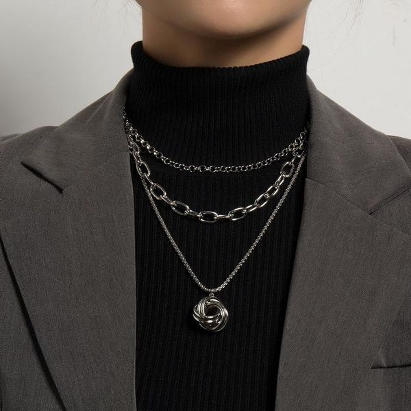 pendant necklaces punk hiphop multilayer thick chain twisted circles necklace women chic geometric sweater jewelry gift, Silver
pendant necklaces punk hiphop multilayer thick chain twisted circles necklace women chic geometric sweater jewelry gift, Silver