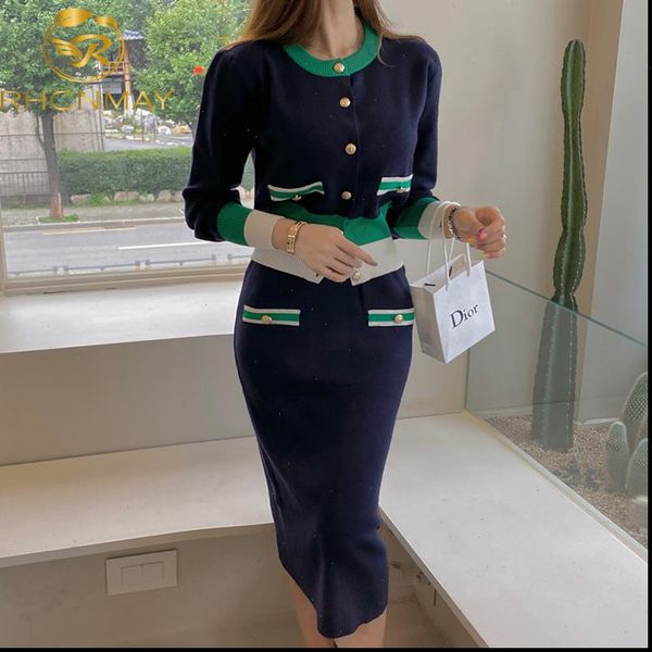 autumn fashion color matching womens dresses knitted set suits cardigan sweater pencil skirt for women clothing 2 piece, White
autumn fashion color matching womens dresses knitted set suits cardigan sweater pencil skirt for women clothing 2 piece, White