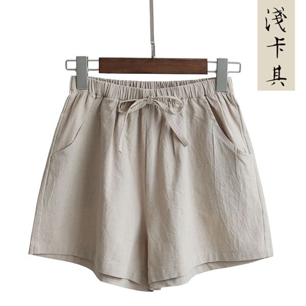 2021 cotton linen shorts women summer trousers feminino women's high elastic wasit home loose casual with pockets, White;black
2021 cotton linen shorts women summer trousers feminino women's high elastic wasit home loose casual with pockets, White;black