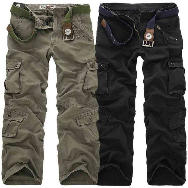 men cargo pants casual long trousers loose multi pocket camouflage military pants men's street joggers plus size 44 210406, Black
men cargo pants casual long trousers loose multi pocket camouflage military pants men's street joggers plus size 44 210406, Black