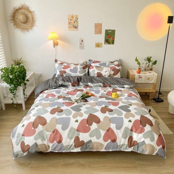 bedding sets warm color heart pattern printing polyester pillow case bed sheet breathable soft comfortable single double set oceania
bedding sets warm color heart pattern printing polyester pillow case bed sheet breathable soft comfortable single double set oceania
