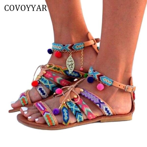 cute furry ball women boho sandals nation style lace up flat shoes summer buckle strap beach wss394, Black
cute furry ball women boho sandals nation style lace up flat shoes summer buckle strap beach wss394, Black