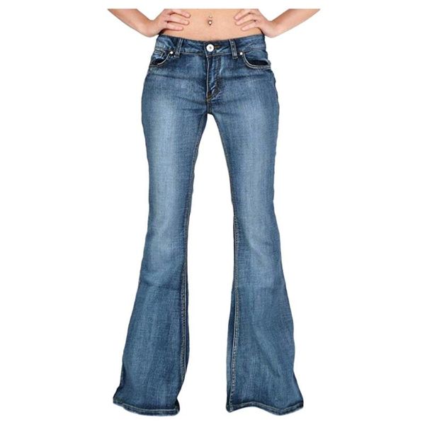 women's jeans plus size women flare vintage button waist bell bottom denim pants casual mom boyfriend trouser, Blue
women's jeans plus size women flare vintage button waist bell bottom denim pants casual mom boyfriend trouser, Blue