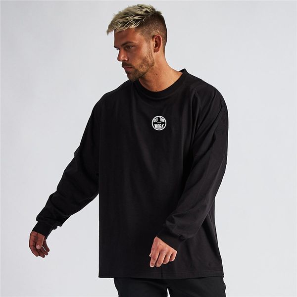 muscleguys brand long sleeved t-shirt men's solid tee shirt gym clothing loose casual oversized men t shirt autumn fitness 210421, White;black
muscleguys brand long sleeved t-shirt men's solid tee shirt gym clothing loose casual oversized men t shirt autumn fitness 210421, White;black