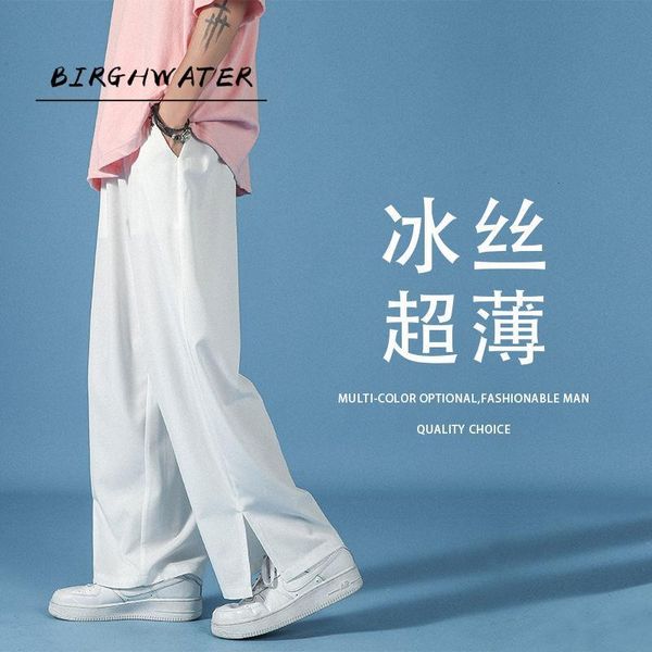 men's pants summer thin casual fashion green black white ice silk men streetwear loose wide-leg mens trousers s-5xl
men's pants summer thin casual fashion green black white ice silk men streetwear loose wide-leg mens trousers s-5xl