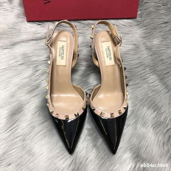 dress shoes 2021 summer stiletto pointed toe brand v right high heels patent leather rivets sandals women heel, Black
dress shoes 2021 summer stiletto pointed toe brand v right high heels patent leather rivets sandals women heel, Black