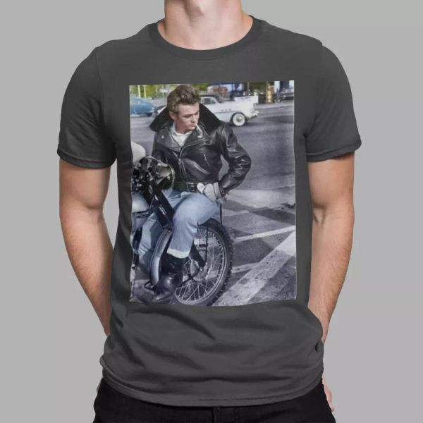 james dean t-shirt retro biker motor racer cool movie usa rebel new gift uk film, White;black
james dean t-shirt retro biker motor racer cool movie usa rebel new gift uk film, White;black