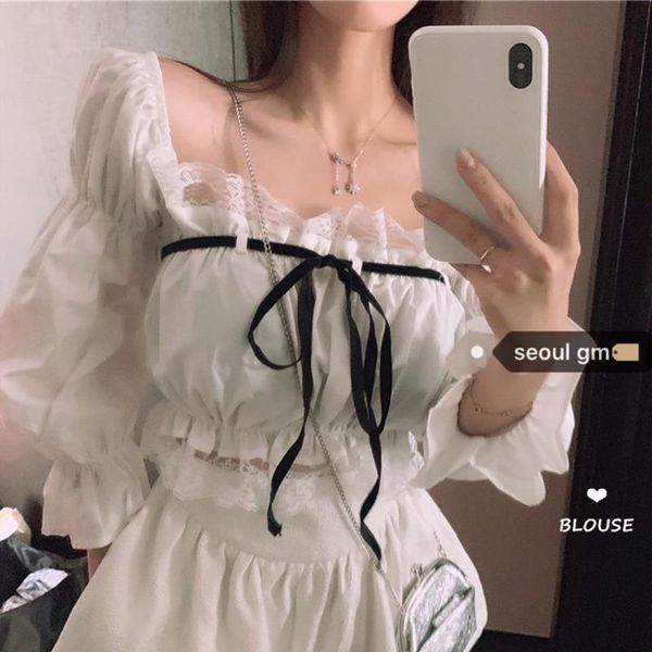women's blouses & shirts women blouse with lace up off shoulder puff sleeve white shirt vintage ruffle crop solid color black
women's blouses & shirts women blouse with lace up off shoulder puff sleeve white shirt vintage ruffle crop solid color black