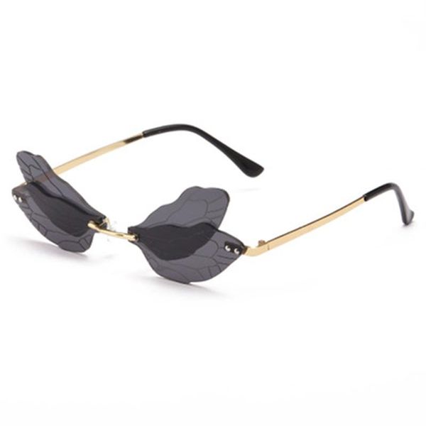 sunglasses fashion frameless gradient color dragonfly wing trend women's personality retro punk cool sun glasses uv400, White;black
sunglasses fashion frameless gradient color dragonfly wing trend women's personality retro punk cool sun glasses uv400, White;black