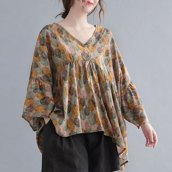 oversized women cotton linen casual t-shirts new arrival summer vintage style v-neck print loose female tees s3504 210412, White
oversized women cotton linen casual t-shirts new arrival summer vintage style v-neck print loose female tees s3504 210412, White
