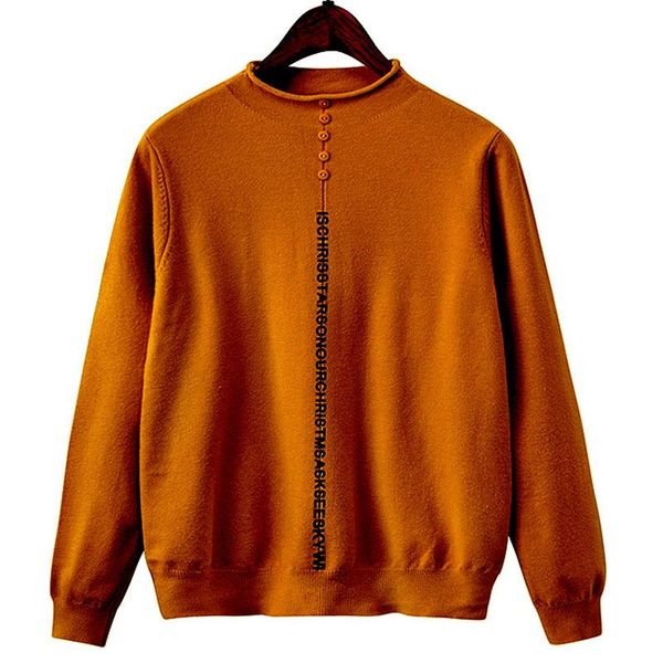 autumn winter women elegant knitted long sleeve button letter print turtleneck sweaters and pullovers tricot pull femme women's, White;black
autumn winter women elegant knitted long sleeve button letter print turtleneck sweaters and pullovers tricot pull femme women's, White;black