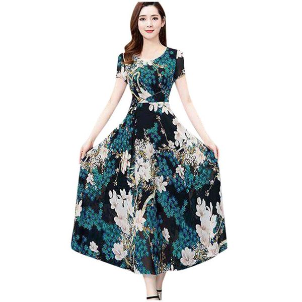 casual dresses fashion summer floral dress women o-neck short sleeve long printed slim a-line ladies bohemian, Black;gray
casual dresses fashion summer floral dress women o-neck short sleeve long printed slim a-line ladies bohemian, Black;gray