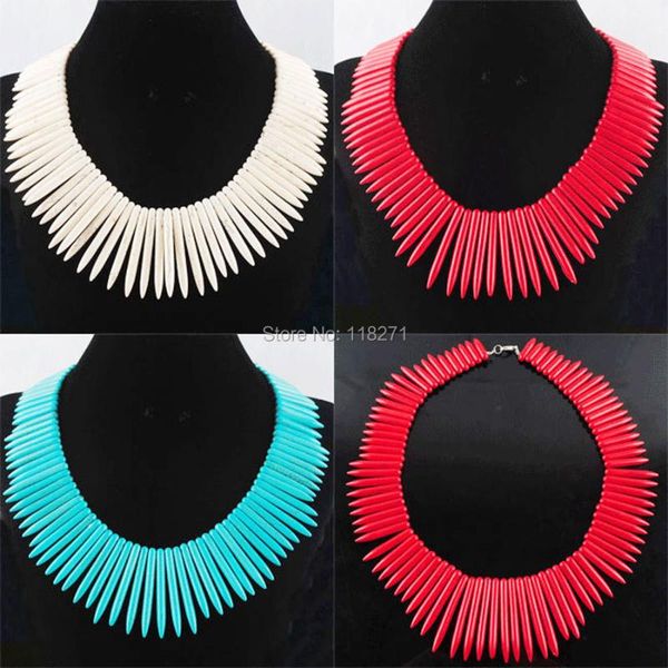 chokers wojiaer vintage blue turquoise gem stone graduated stick necklace around the neck beads 17.5 inches men's women jewelry pbh304, Golden;silver
chokers wojiaer vintage blue turquoise gem stone graduated stick necklace around the neck beads 17.5 inches men's women jewelry pbh304, Golden;silver
