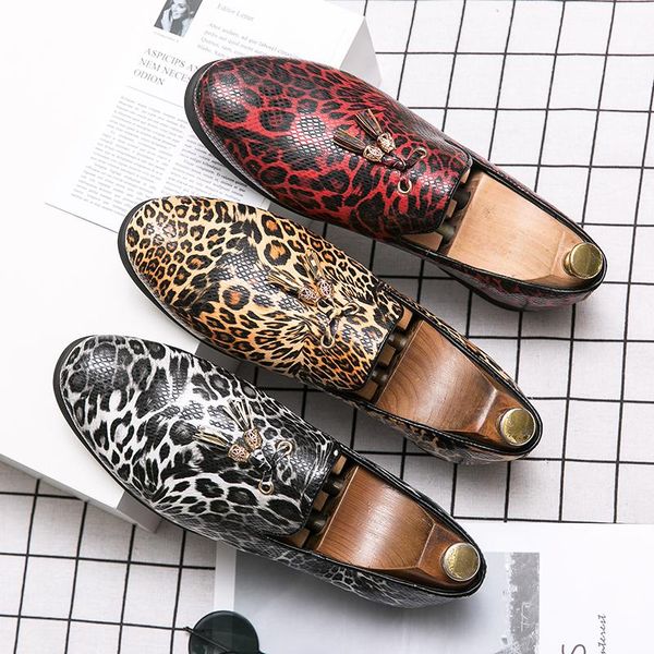 dress shoes men's fashion leopard print wedding trend personality gold classic oxford party sneakers size 38-48, Black
dress shoes men's fashion leopard print wedding trend personality gold classic oxford party sneakers size 38-48, Black