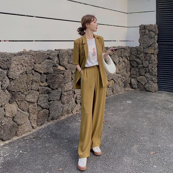 simplicity blazer + pant two peice set women double breasted suit jacket wide-legged pants long-sleeve suits outfits women's piece, White
simplicity blazer + pant two peice set women double breasted suit jacket wide-legged pants long-sleeve suits outfits women's piece, White