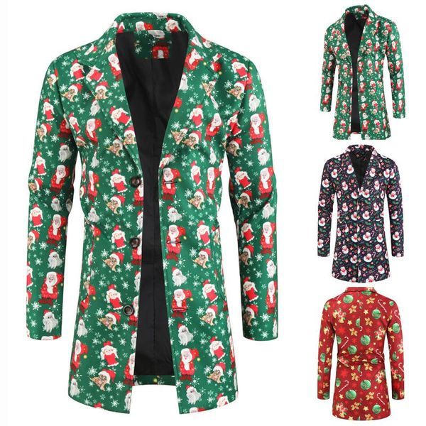 men's jackets men long style woolen coat fashion casual christmas printed button lapel personality blouse overcoat, Black;brown
men's jackets men long style woolen coat fashion casual christmas printed button lapel personality blouse overcoat, Black;brown