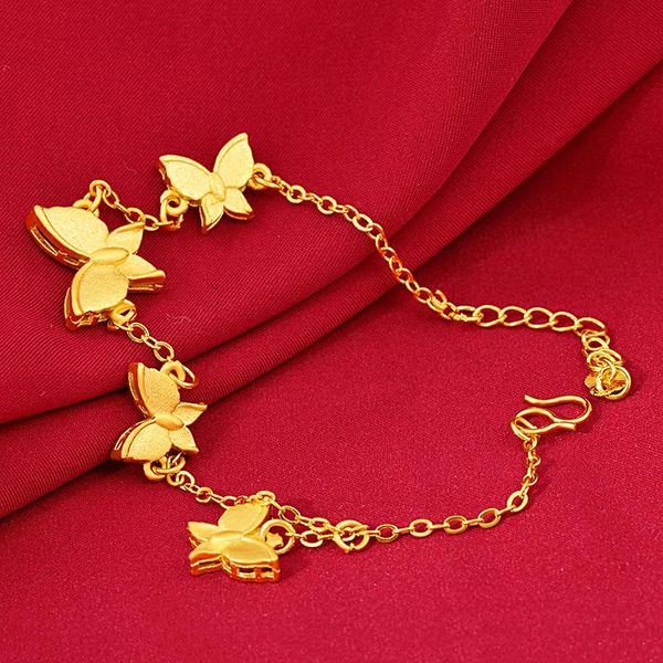 link, chain women butterfly bracelet vietnam sand gold titanium plated simple girls sweet charm bracelets hand jewelry gift, Black
link, chain women butterfly bracelet vietnam sand gold titanium plated simple girls sweet charm bracelets hand jewelry gift, Black