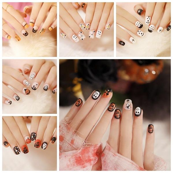 false nails 24pcs halloween grimace printed fake tips detachable diy cosplay nail decorations patch with design, Red;gold
false nails 24pcs halloween grimace printed fake tips detachable diy cosplay nail decorations patch with design, Red;gold