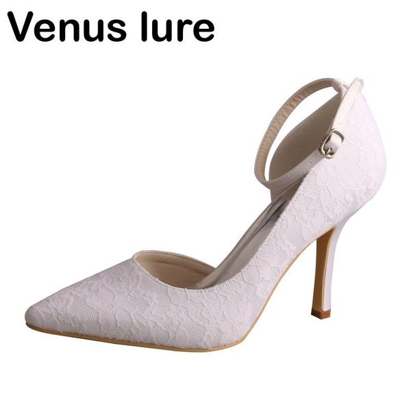 dress shoes customized women's lace high heels pointed toe bride for wedding white with straps, Black
dress shoes customized women's lace high heels pointed toe bride for wedding white with straps, Black